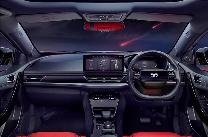 Tata Nexon EV Red Dark interior 