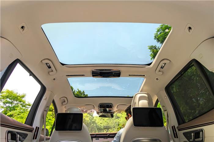 Mercedes EQS SUV review sunroof