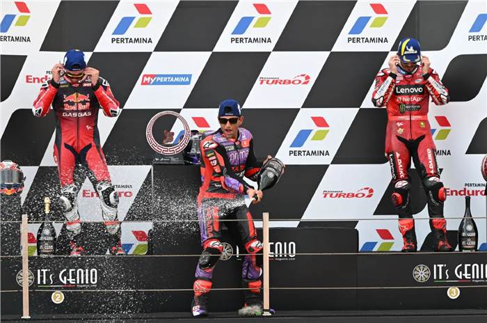 Indonesian GP podium