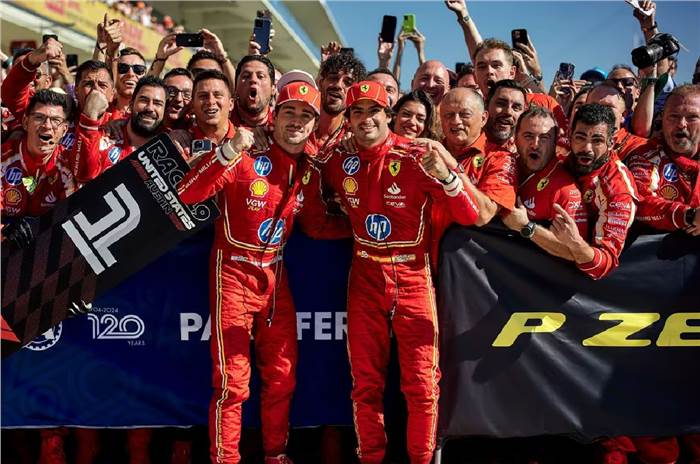 Ferrari's Charles Leclerc and Carlos Sainz at 2024 F1 US GP