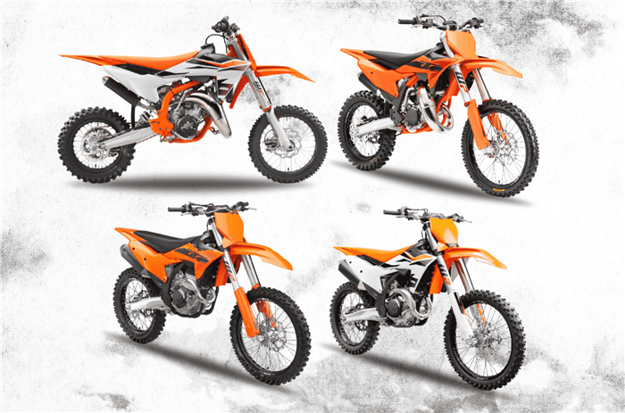 KTM dirt bike range