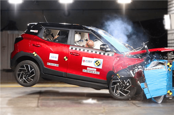 Mahindra XUV 3XO Bharat NCAP frontal crash test