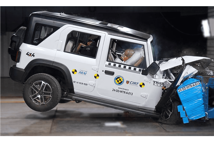 Mahindra Thar Roxx Bharat NCAP crash test rating 