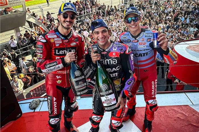 MotoGP Solidarity GP of Barcelona podium