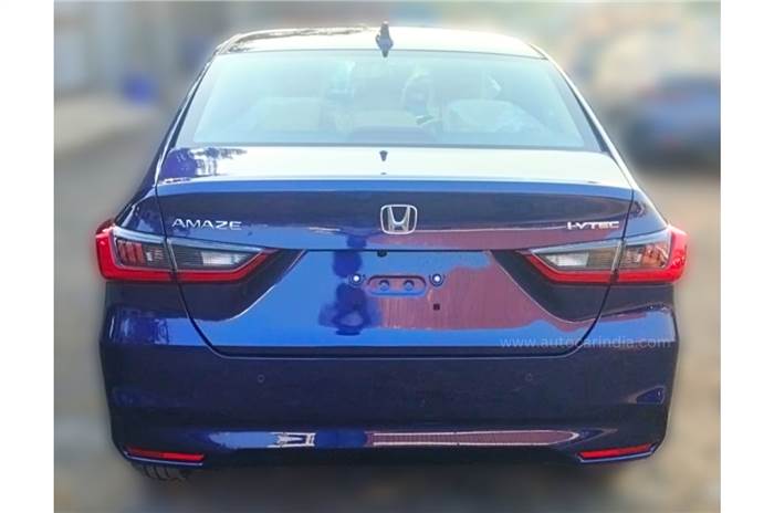 2025 Honda Amaze rear blue