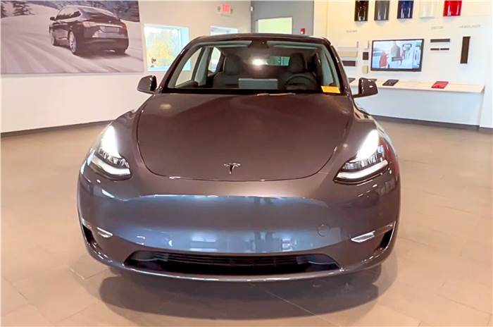 Tesla Model 3 in showroom