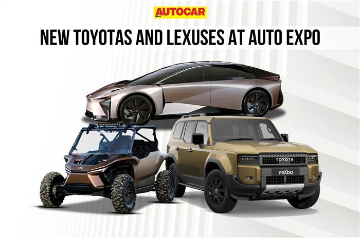 Toyota and Lexus cars at Auto Expo 