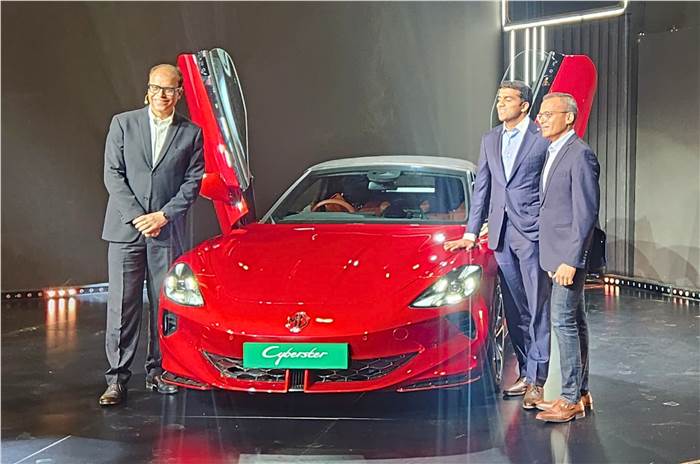MG Cyberster at Auto Expo 2025