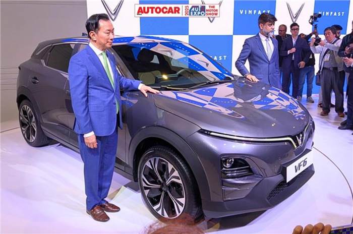 Vinfast VF 6 at the Auto Expo 2025