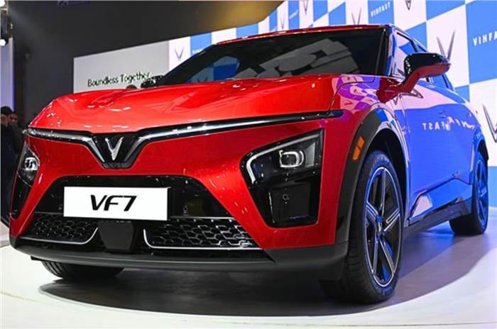 Vinfast VF 7 at the Auto Expo 2025