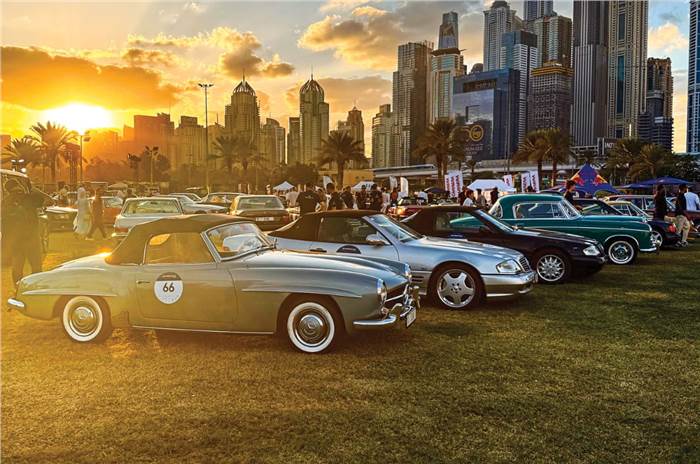 1000 Miglia Experience, desert rally in UAE, vintage and classic cars