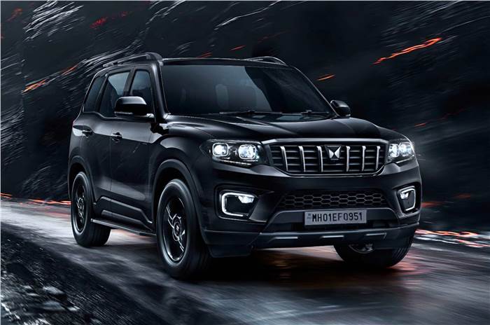 Scorpio N Carbon Edition blacked out exterior