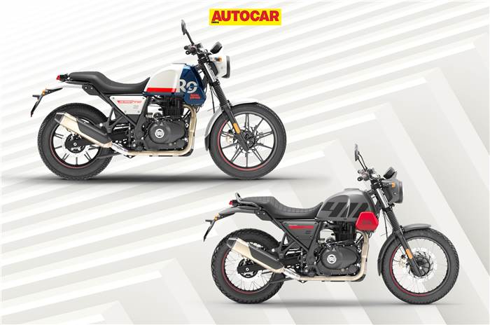 Royal Enfield Scram 411 Scram 440 side profile compared, differences explained