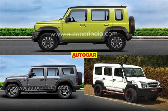 Jimny vs Thar vs Gurkha 5-door 