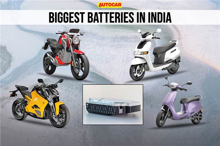 Electric scooters, bikes with the largest batteries in India