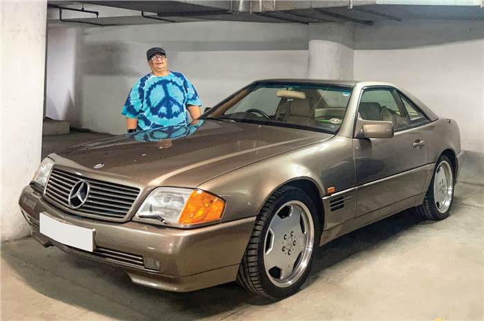 Rashna Batliboi with 1983 Mercedes-Benz 500SL 