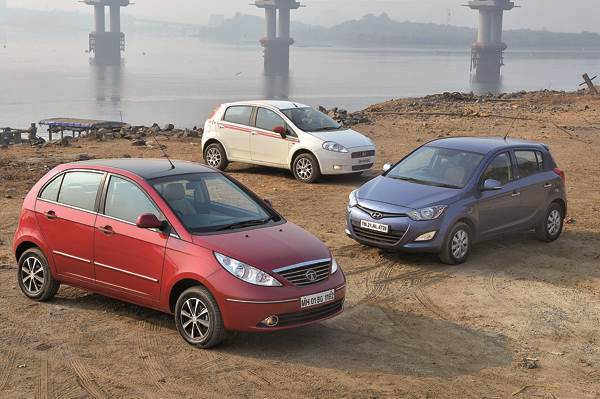 Tata Vista D90 vs Hyundai i20 CRDi vs Fiat Punto 90HP