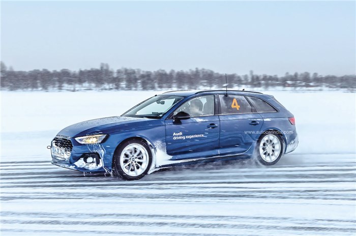  Dancing on ice in an Audi RS4 Avant 