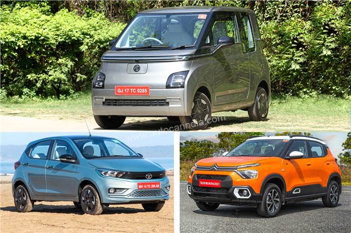 MG Comet EV vs Tata Tiago EV vs Citroen eC3