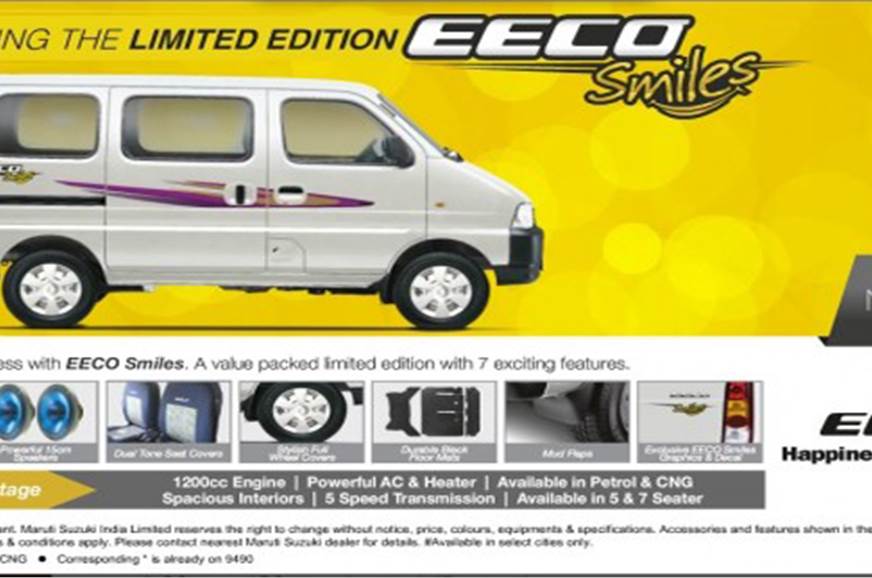 Limited Edition Maruti Eeco Launched Autocar India