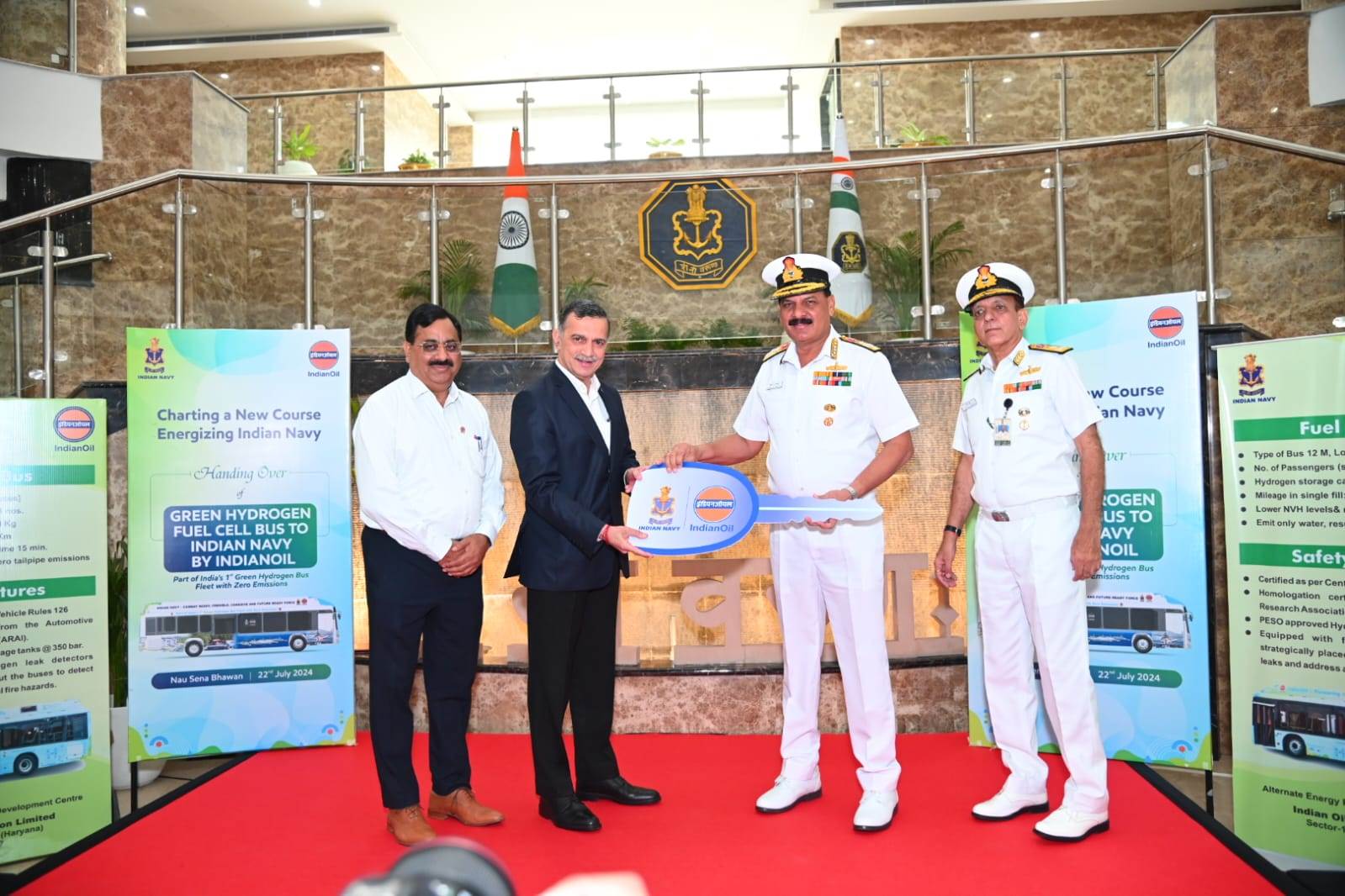 IndianOil's Initiative: Green Hydrogen Fuel Cell Bus for Indian Navy