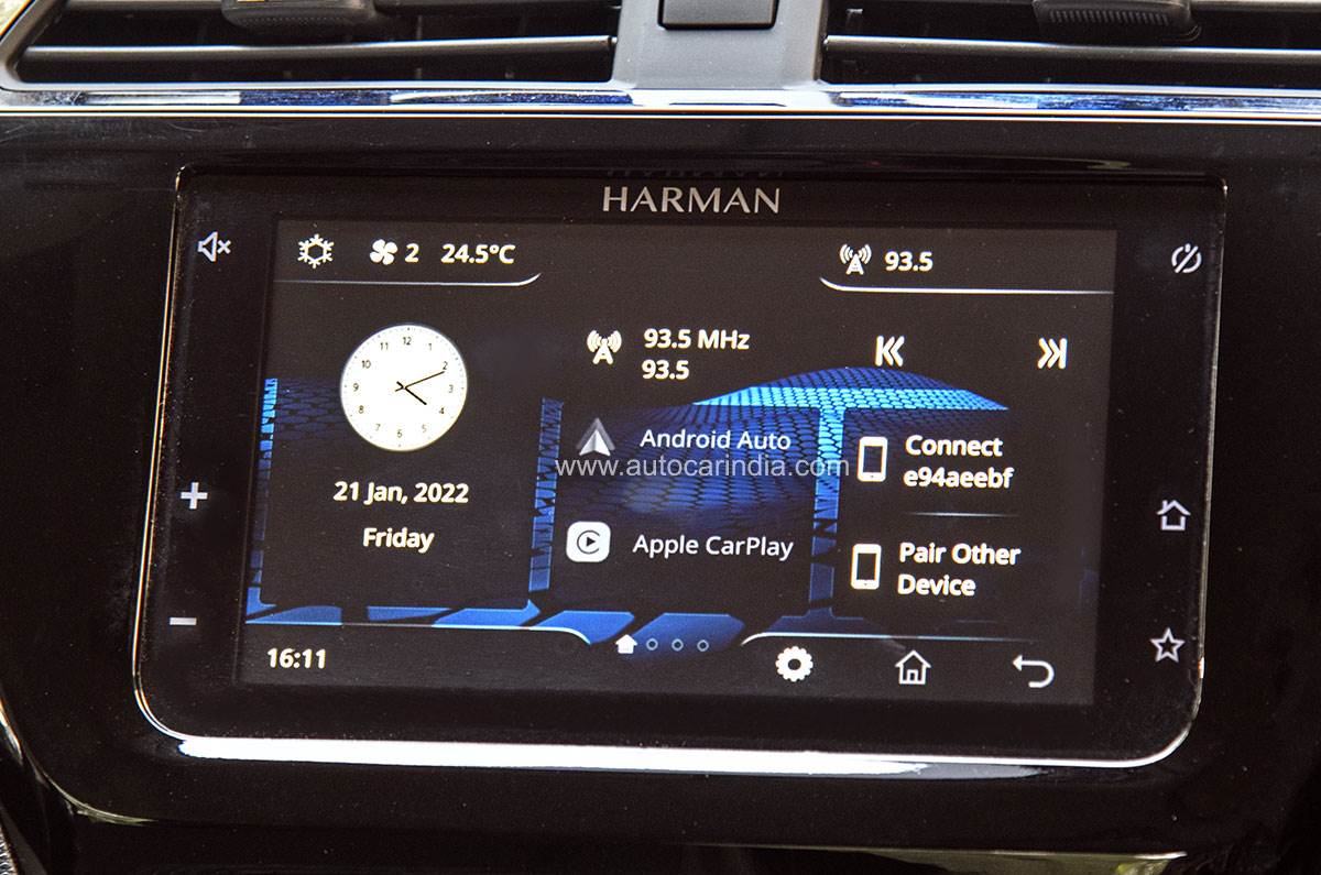Tata Tiago CNG infotainment screen