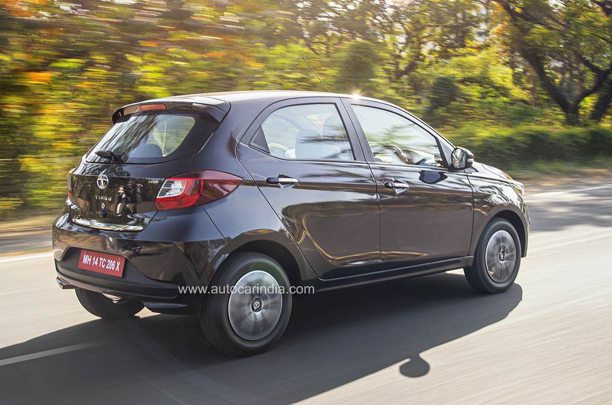 Tata Tiago CNG rear quarter 