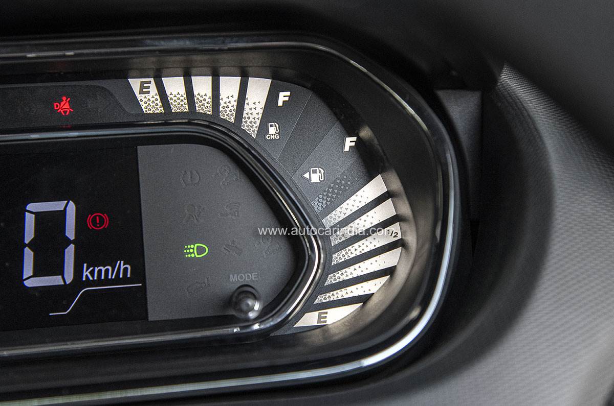 Tata Tiago CNG fuel gauge 