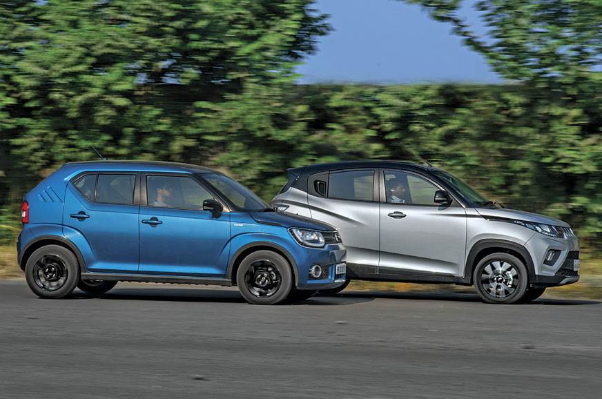 2017 Maruti Ignis Vs Mahindra Kuv100 Nxt Diesel Comparison