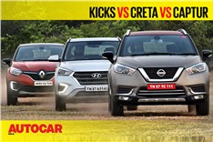 2019 Nissan Kicks vs Hyundai Creta vs Renault Captur comparison video