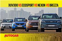 XUV300 vs EcoSport vs Nexon vs Vitara Brezza comparison v...