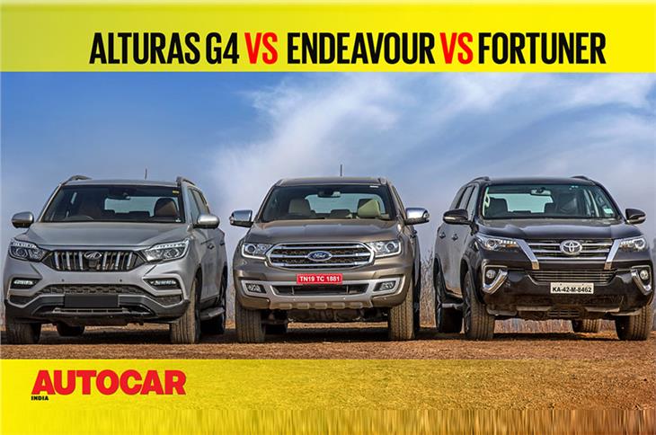 Alturas G4 vs Endeavour vs Fortuner comparison video 
