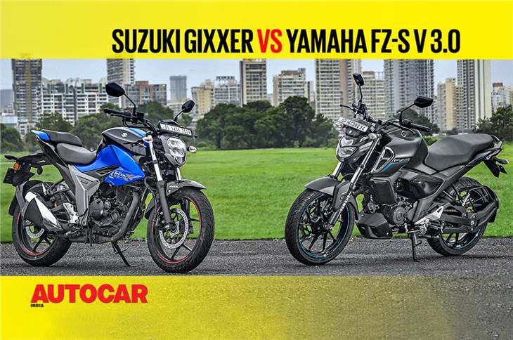 2019 Suzuki Gixxer vs Yamaha FZ-S v3.0 comparison video