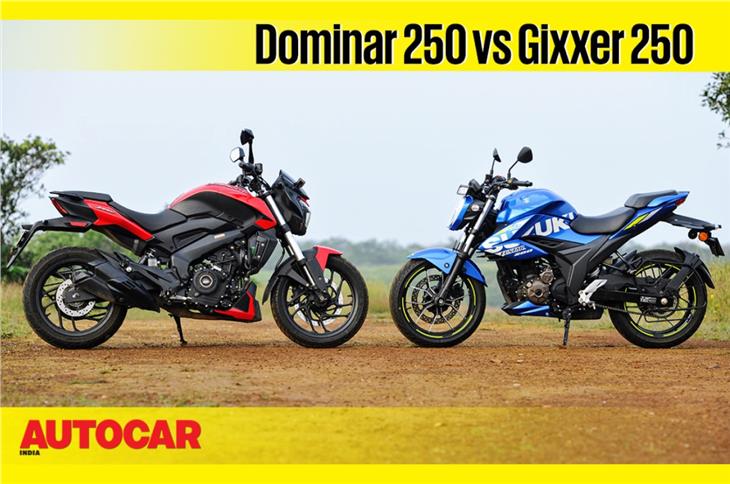Bajaj Dominar 250 vs Suzuki Gixxer 250 comparison video