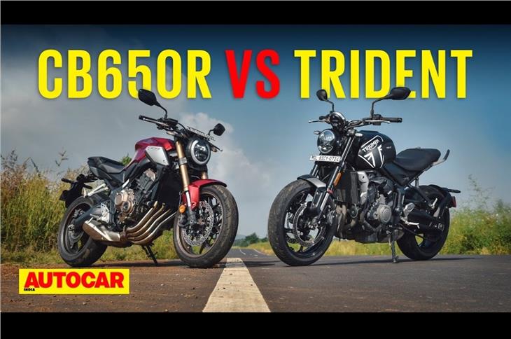 Honda CB650R vs Triumph Trident 660 comparison video