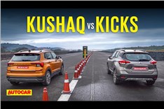 Skoda Kushaq vs Nissan Kicks drag race video