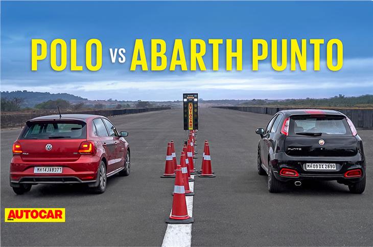 Volkswagen Polo TSI vs Fiat Abarth Punto drag race video