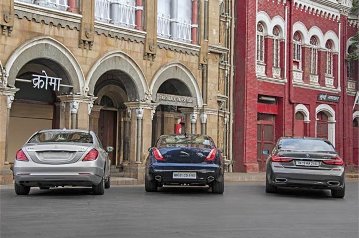 Bmw 7 Series Vs Jaguar Xj Vs Mercedes Benz S Class Comparison Autocar India