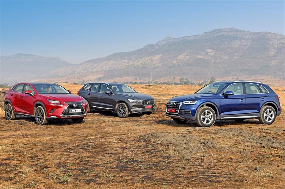 2018 Audi Q5 Vs Lexus Nx300h Vs Volvo Xc60 Luxury Suv Comparison And Review Autocar India