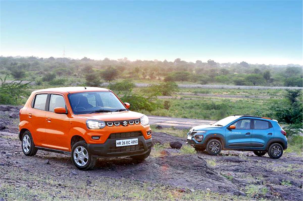 S Presso Vs Kwid Climber Maruti S Mini Suv Takes On Renault S Suv Inspired Hatchback Autocar India