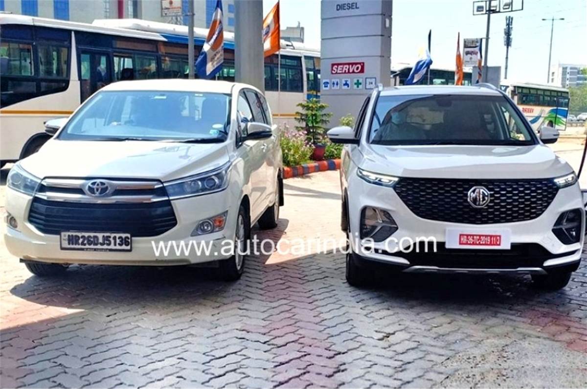Mg Hector Plus To Be Pitched As Toyota Innova Crysta Rival Autocar India