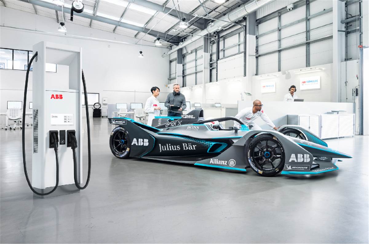 Abb To Provide Chargers For Gen3 Formula E Cars Autocar India 2022 Abb Formula Championship