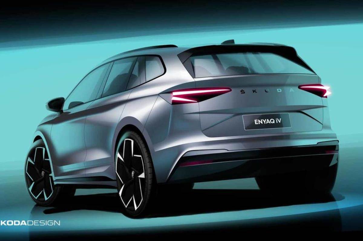 2020 Skoda Enyaq iV electric SUV exterior revealed in official