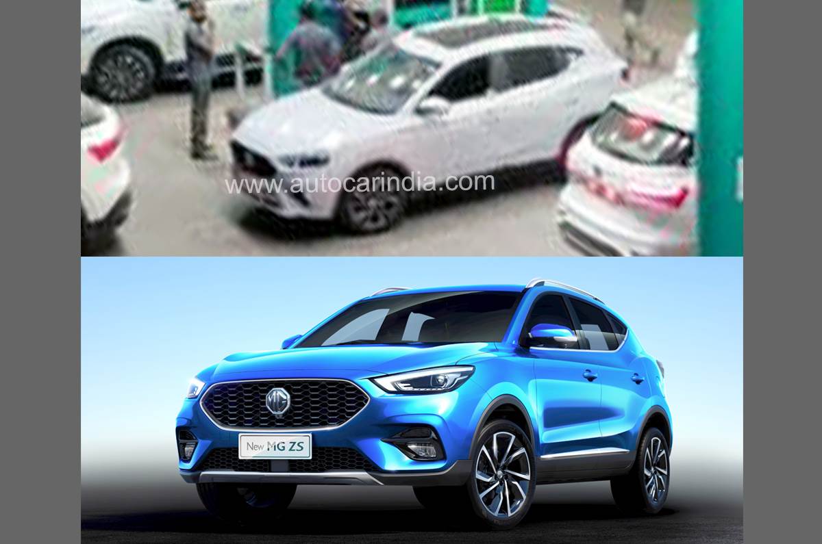 India-bound MG ZS petrol facelift spied testing