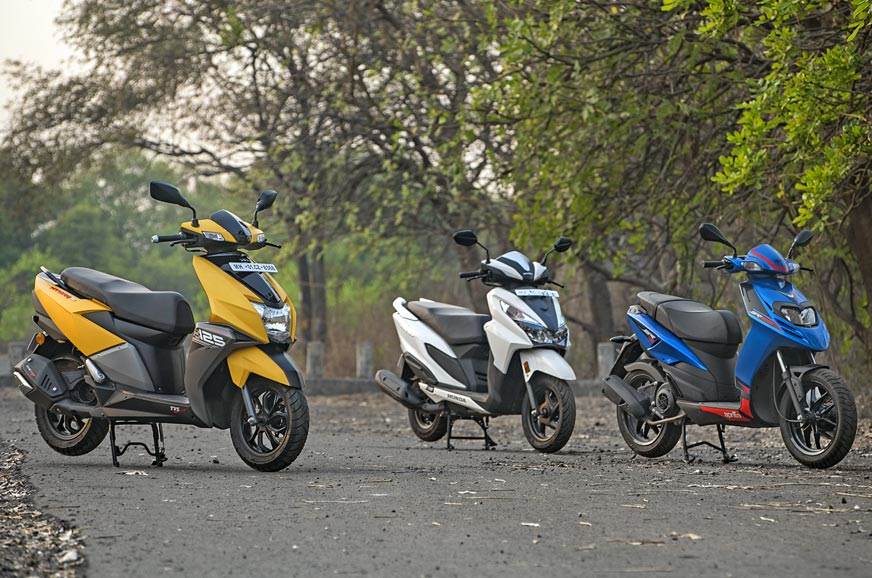 2018 Grazia vs Ntorq vs SR 125 comparison image gallery Autocar India