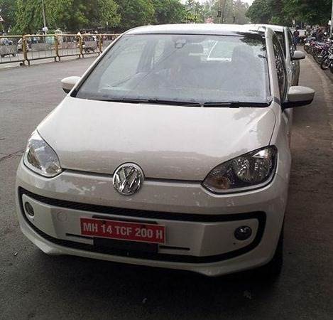Volkswagen Up spied in India