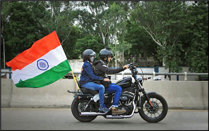 Harley riders celebrate Independence Day