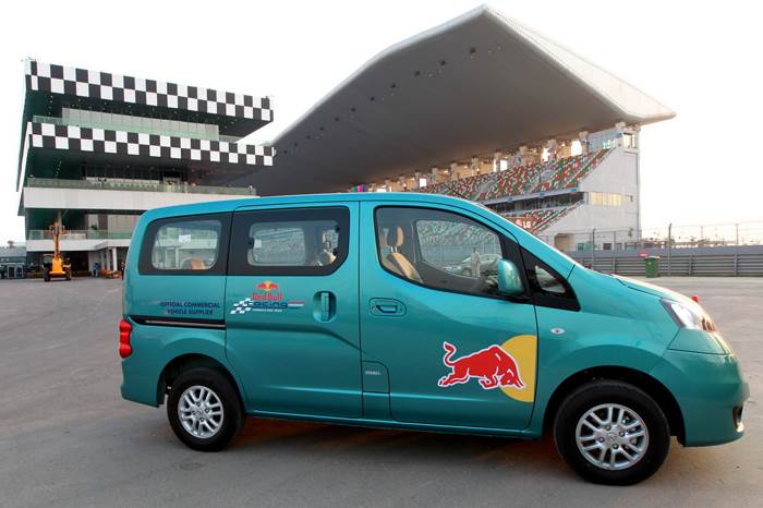 Evalia ferries Red Bull Racing at Indian GP