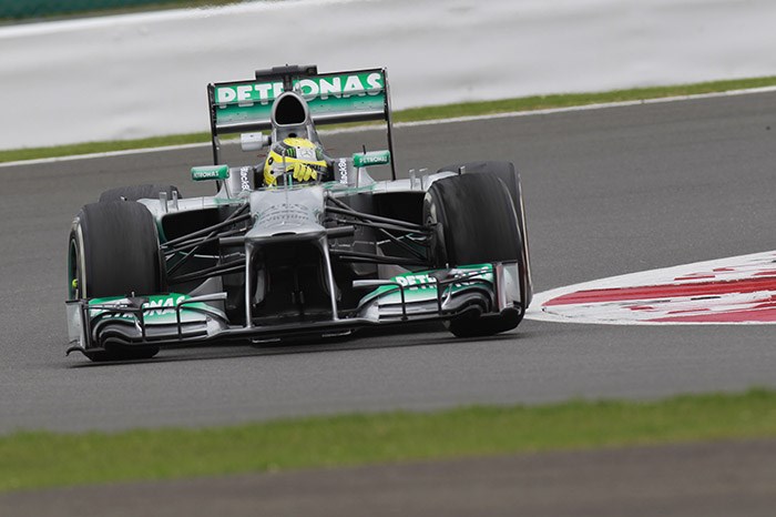 British GP: Rosberg puts Merc on top in FP2