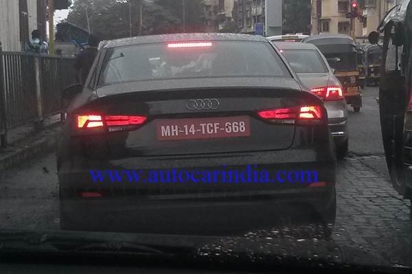 Audi A3 saloon spied in India